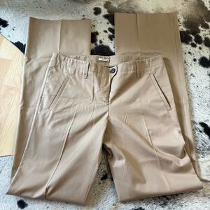 MIU MIU Tan Wide Leg Trousers Pants Size‎ 40 / 4